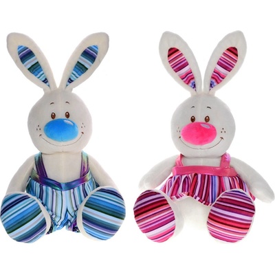 Mikro Trading Králík plyšový sedící v kalhotách/sukni 20 cm