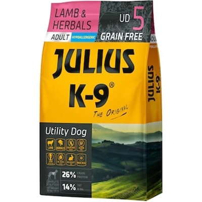 Julius K-9 Utility Dog Hypoallergenic Adult Small jahňacina a bylinky 3 kg