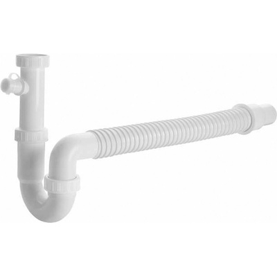 Bruckner Drezový sifón flexibilný s odbočkou, 6/4", DN50/40, biela 155.181.0