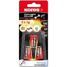 Kores Power Glue Gel, 3 x 1 g