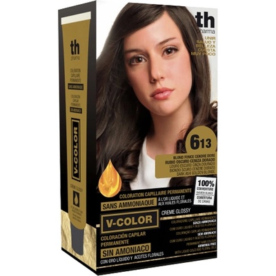 TH Pharma V-Color Barva na vlasy popelavá zlatavá blond 6.13