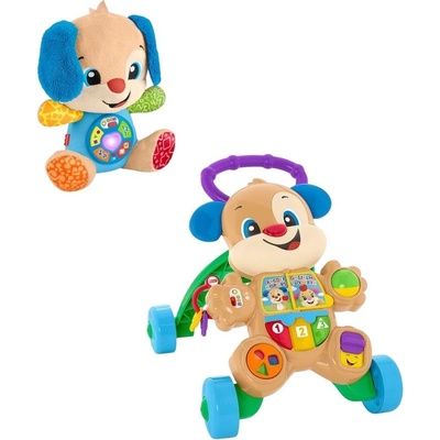 Mattel Комплект Fisher Price Laugh & Learn - За момче (GXR70+JFD24)