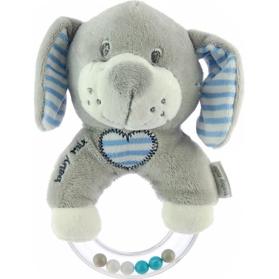 BABY MIX plyšové chrastítko králík modrý