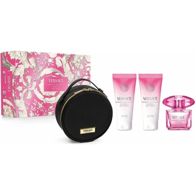 Versace Bright Crystal Absolu parfumovaná voda 90 ml + parfumovaný sprchovací gél 100 ml + parfumované telové mlieko 100 ml + kozmetická taštička