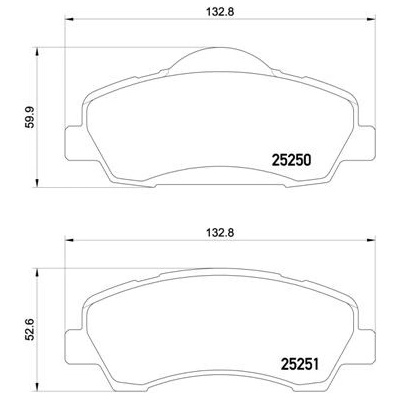 BREMBO Sada brzdových platničiek kotúčovej brzdy P61113