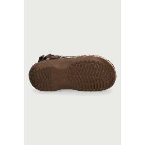 Crocs чехли дамски от кожа Classic Crafted Pony Hair Clog