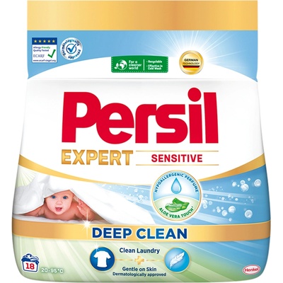 Persil Expert Sensitive prací prášok na bielu bielizeň 990 ml 18 PD