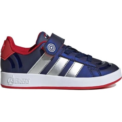 adidas chlapčenská rekreačná obuv -Grand Court Captain America K dark blue/matte silver/better scarlet