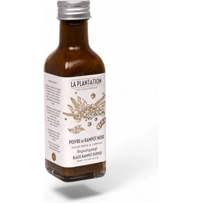 La Plantation Black Kampot pepper sauce originální omáčka z černého Kampotského pepře z Kambodži 100 ml