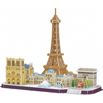 CubicFun 3D Пъзел Cubic Fun от 114 части - City Line Paris (MC254h)