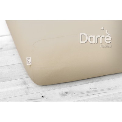 Darré prostěradlo jersey Tmavě smetanové 90x220x30