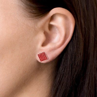 Pavona pecka s krystaly Swarovski červený kosočtverec 31169.3 cherry