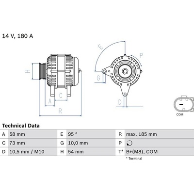 BOSCH 0 986 082 850 generátor (0986082850)