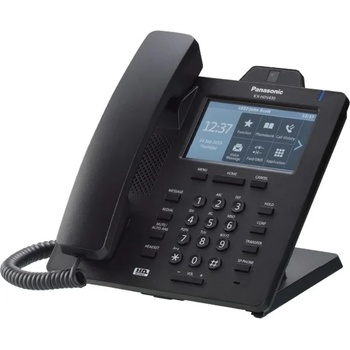 Panasonic VoIP телефон Panasonic KX-HDV430, 4.3" (10.92 cm) цветен LCD сензорен дисплей, Bluetooth 2.1, 16 линии, PoE, 2x LAN1000, HD Voice, връзка с IP камера, черен