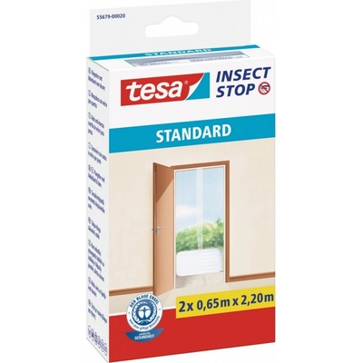 Tesa 55679-00020-06 Síť proti hmyzu STANDARD, do dveří, bílá, 2x 0,65 x 2,2m