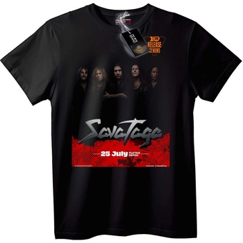 NOONEBRAND Тениска Savatage 25 Юли Атина Концерт - L, Black