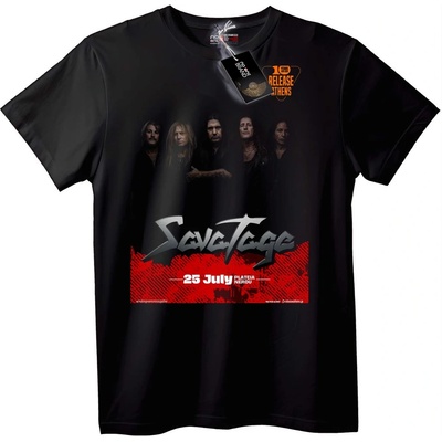 NOONEBRAND Тениска Savatage 25 Юли Атина Концерт - L, Black