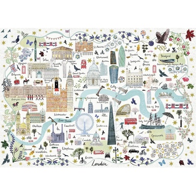 GIBSONS Mapa Londýna 1000 dielov