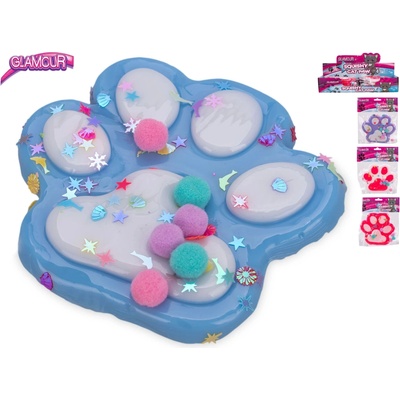 Antistresová hračka kočičí tlapka Glamour 12,5 cm