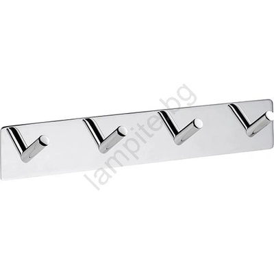 Bemeta Закачалка 25, 5x4, 5 cm неръждаема стомана/сребриста (BD0058)