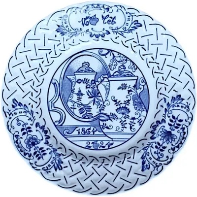Český Porcelán Dubí Cibulák Tanier Výročný 160 rokov Českého porcelánu 1864-2024 18cm Originálny