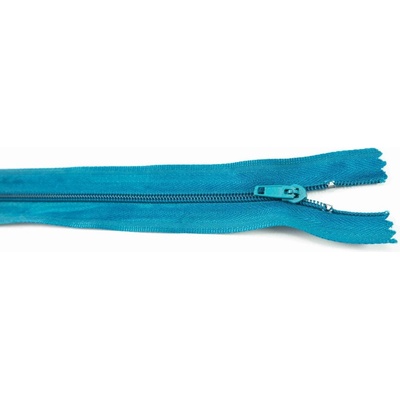Nedeliteľný jemný plastový špirálový zips (veľkosť číslo 3) rôzne farby - dĺžka 12 cm - 60 cm 16 cm Petrolejová