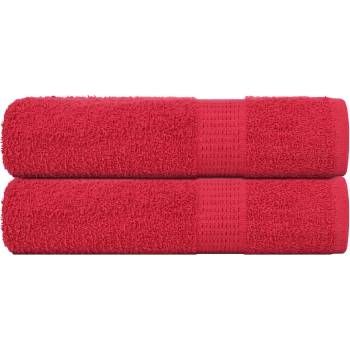 vidaXL Кърпи за душ FROGN 2 бр. червени 70x140 см 360 г/м2 (136929)
