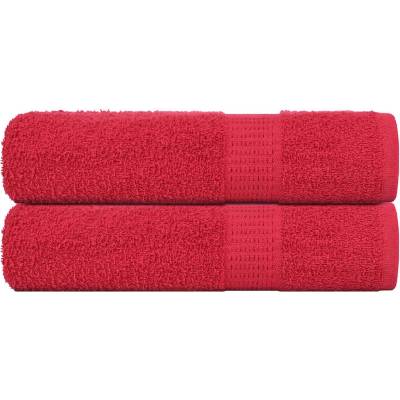 vidaXL Кърпи за душ FROGN 2 бр. червени 70x140 см 360 г/м2 (136929)