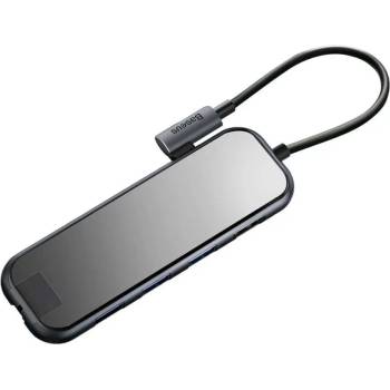 Baseus USB-C Mirror Series Hub CAHUB-DZ0G - мултифункционален хъб за свързване на допълнителна периферия за устройства с USB-C (тъмносив)