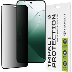 Techsuit Протектор за Xiaomi 14 - 111D Privacy Full Glue - черен