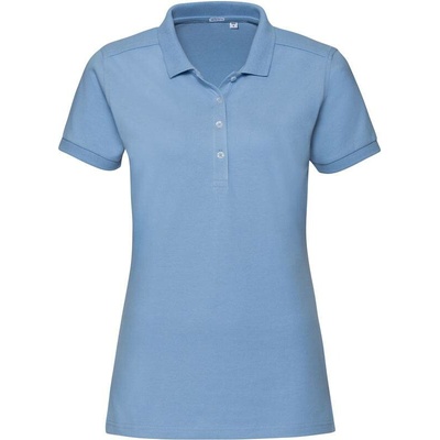 Russell 566F Dámske elastické piqué polo modrá Sky