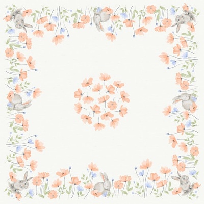 DUNI Naperón bio dc 84x84 cm bunny bloom 20 ks