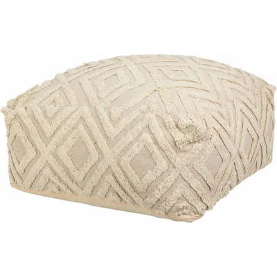 Home Styling Collection Pouf s dekorativním tuftovaným vzorem, 60 × 25 cm, béžový