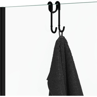 DECOR WALTHER Закачалка за хавлии в душ кабина Decor Walther черен мат (0900660)