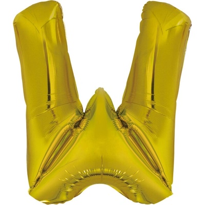 Amscan VELKÉ písmeno W zlaté 86 cm