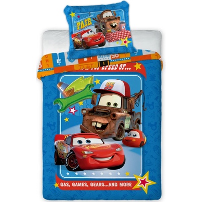 EU Dětské bavlněné povlečení CARS s burákem 100 × 135 cm 40 × 60 cm – Zboží Dáma