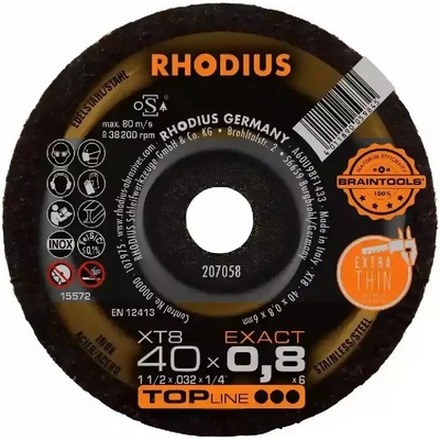 Rhodius Řezný kotouč 40 x 0,8 x 6,0 mm 207058