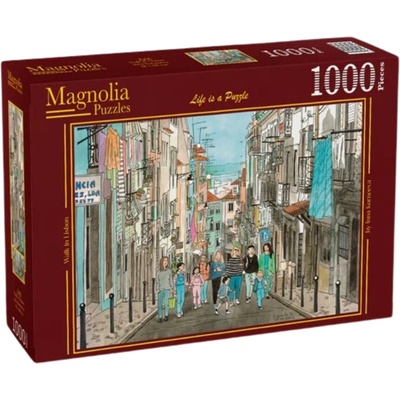 Magnolia Procházka v Lisabonu 1000 dílků
