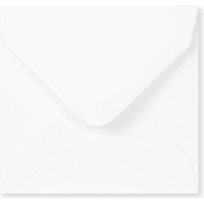Bílá obálka - Diamantová klopa 100x100 mm