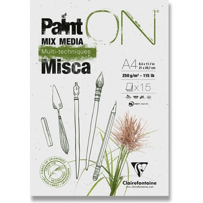 Clairefontaine Paint'ON Misca - blok - A4, 15 listů, 250 g