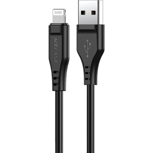 ACEFAST - Кабел за данни (C3-02) - USB към Lightning, 2.4A, 480Mbps, MFi сертификация, 1.2 м - Черен