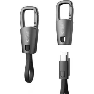 Tech-Protect ultraboost dna keychain type-c cable pd 60w / 3a iron grey (5906302331963)