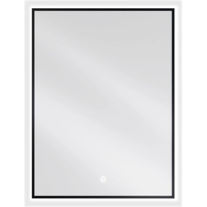 Mexen Erma осветено огледало за баня 60 x 80 см, LED 6000K, антипара, черна рамка (9814-060-080-611-70)