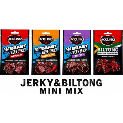 Jack Link's Beef Jerky & Biltong ochutnávkový MINI mix 190 g