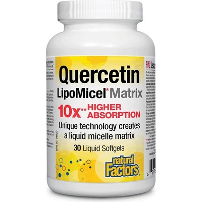 Natural Factors Quercetin LipoMicel Matrix, 250 mg, 30 капсули, Natural Factors (1379 NF)