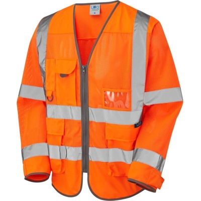 Leo Workwear Светлоотразително яке оранжево с висока видимост, надпис YARD MARCHAL