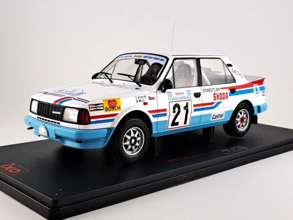 IXO Škoda 130 LR Rally Acropolis 1986 21 Křeček Motl 1:18 od 1 549