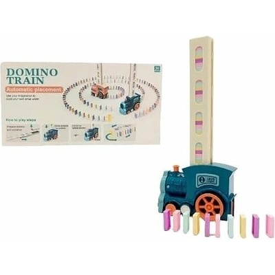 Bavytoy Lokomotiva svítící domino vláček modrá