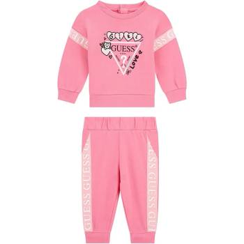 Guess Спортен екип от блуза и спортен панталон в розово за бебе момиче Guess