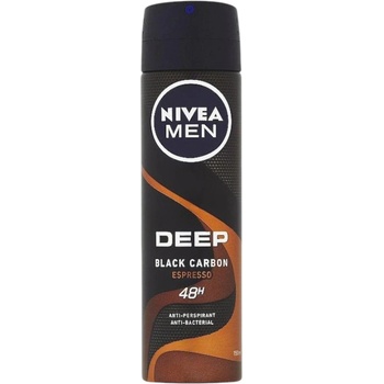 Nivea дезодорант мъжки, Deep, Black carbon, Espresso, 150мл